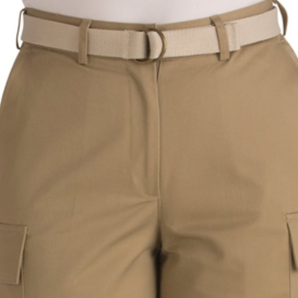 Edwards Tan Ladies Flat Front Chino Cargo Shorts Size 2 - Picture 3 of 5